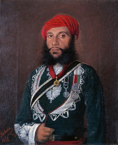 Ein indischer Offizier des 2. Regiments der irregulären Kavallerie, 1852 von Alexander Sandor Svoboda